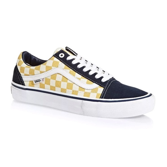 red blue yellow checkered vans